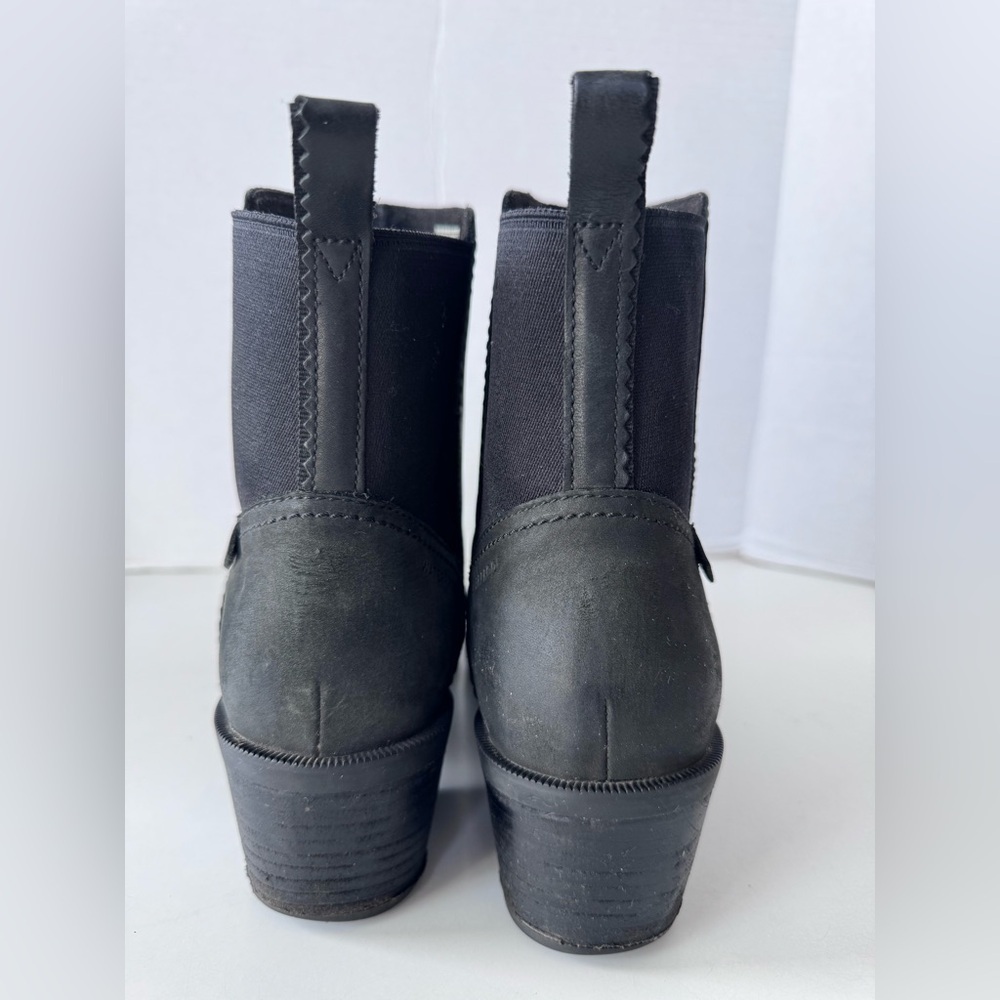 TEVA Anaya Black Leather Suede Chelsea Boots Shoes Women’s Size 11 - Picture 7 of 10